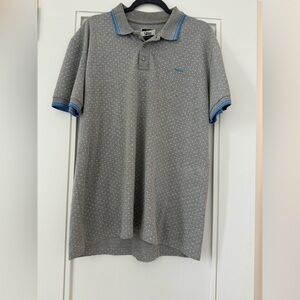 COLCCI Men's Gray Polo‎ Shirt with Blue Details SZ XL